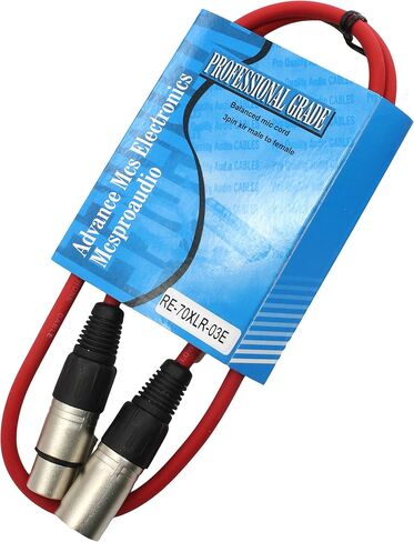 كابل ميكروفون XLR بطول 3 أقدام ذكر إلى أنثى (أخضر) in Saudi Arabia