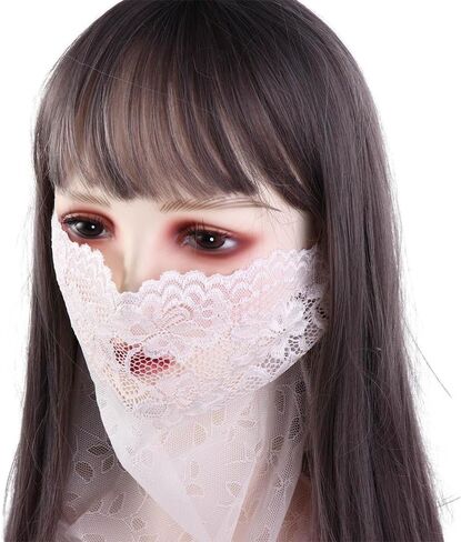 2 Pcs Sun Protective Face Mask, UV Sun Protection Face Scarf Face Cover Lace Sunscreen Face Neck Scarf for Women Summer Outdoor Activities in Saudi Arabia
