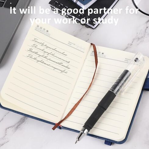YUXIANLB Pocket Notebook Journal Black A7 Hardcover Mini Notebook With Pen 100 Sheets Thick Lined Paper Writing Note Book Small Leather Cover Notepad for Note Taking Men Women Author (Navy Blue) in Saudi Arabia