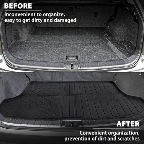 بطانة البضائع لكزس RX350 RX500 2023 2024 - حصيرة شحن صندوق السيارة لجميع الأحوال الجوية متوافقة مع ملحقات لكزس RX350 RX350H RX500 RX500H | شديدة التحمل، متينة in Kuwait