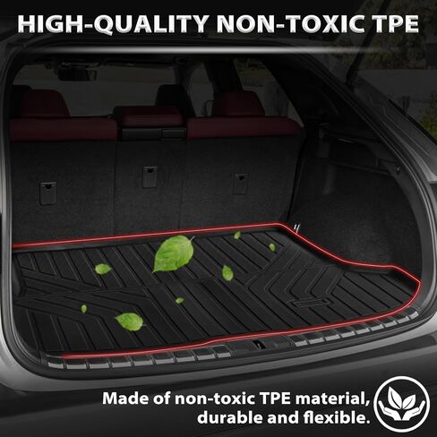 بطانة البضائع لكزس RX350 RX500 2023 2024 - حصيرة شحن صندوق السيارة لجميع الأحوال الجوية متوافقة مع ملحقات لكزس RX350 RX350H RX500 RX500H | شديدة التحمل، متينة in Kuwait