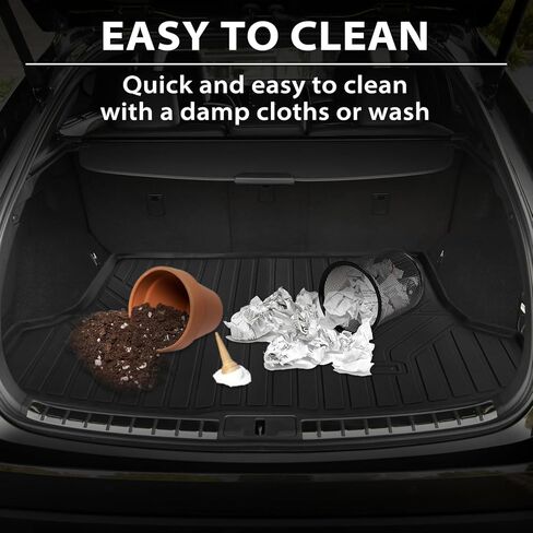 بطانة البضائع لكزس RX350 RX500 2023 2024 - حصيرة شحن صندوق السيارة لجميع الأحوال الجوية متوافقة مع ملحقات لكزس RX350 RX350H RX500 RX500H | شديدة التحمل، متينة in Kuwait