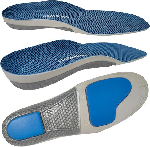 Insoles Men Women Support Shock Absorption Cushioning Sports Comfort Inserts, Shoe Inner Soles for Running,Walking,Hiking,Working Boot Shoe (XS(men4.5-6,women5.5-7.5), Black) in Saudi Arabia