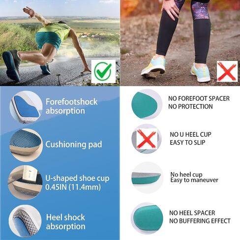 Insoles Men Women Support Shock Absorption Cushioning Sports Comfort Inserts, Shoe Inner Soles for Running,Walking,Hiking,Working Boot Shoe (XS(men4.5-6,women5.5-7.5), Black) in Saudi Arabia