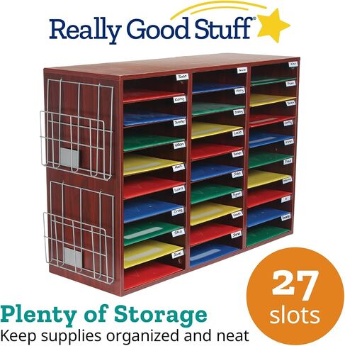 Really Good Stuff Classroom Mail Center With Paper Holders - 1 mail center, 2 wire racks in Saudi Arabia