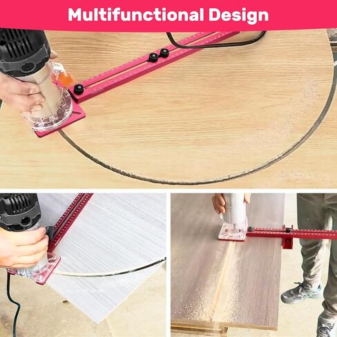 3 in 1 Router Milling Groove Bracket, Adjustable Cabinet Hardware Doweling Jig Cabinet Template Tool, Self Centering Punch Locator Precise, Woodworking Drilling Hole Set Power Tool Accessory Jigs in Kuwait