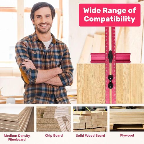 3 in 1 Router Milling Groove Bracket, Adjustable Cabinet Hardware Doweling Jig Cabinet Template Tool, Self Centering Punch Locator Precise, Woodworking Drilling Hole Set Power Tool Accessory Jigs in Kuwait