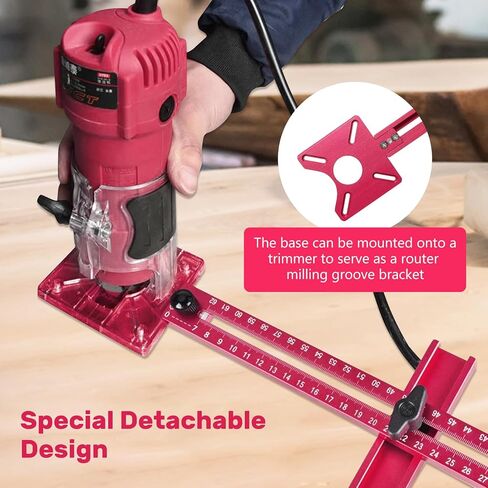 3 in 1 Router Milling Groove Bracket, Adjustable Cabinet Hardware Doweling Jig Cabinet Template Tool, Self Centering Punch Locator Precise, Woodworking Drilling Hole Set Power Tool Accessory Jigs in Kuwait