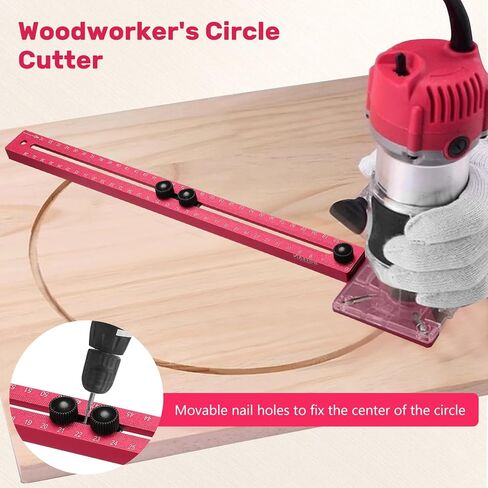 3 in 1 Router Milling Groove Bracket, Adjustable Cabinet Hardware Doweling Jig Cabinet Template Tool, Self Centering Punch Locator Precise, Woodworking Drilling Hole Set Power Tool Accessory Jigs in Kuwait