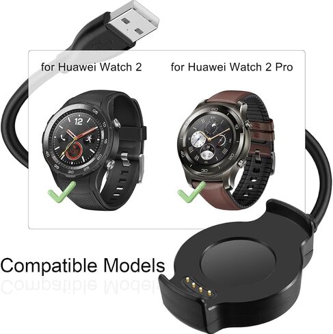 شاحن لساعة Huawei Watch 2/2 Pro Sport/Classic، كابل قاعدة شحن USB، سلك طاقة بديل لملحقات الساعة الذكية، 1 متر/3.3 قدم، مع محول USB إلى USB C in Saudi Arabia