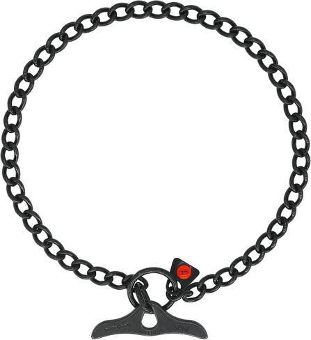 Herm Sprenger Black Stainless Steel Dog Training Collar with Toggle and Round Links Dog Chain for Small Medium Large Dogs Made in Germany (22in (Neck Size up to 20in)) in Saudi Arabia