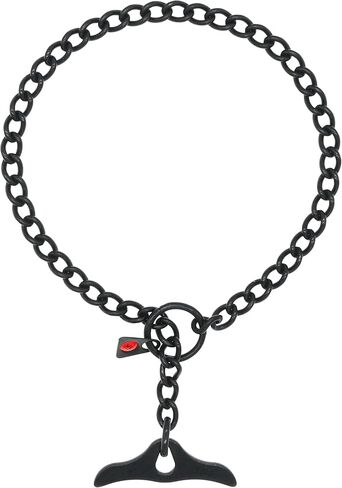 Herm Sprenger Black Stainless Steel Dog Training Collar with Toggle and Round Links Dog Chain for Small Medium Large Dogs Made in Germany (22in (Neck Size up to 20in)) in Saudi Arabia