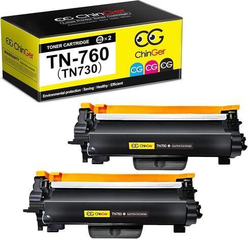 خرطوشة حبر بديلة متوافقة مع Brother TN760 TN-760 TN730، أسود، عبوتان in Saudi Arabia