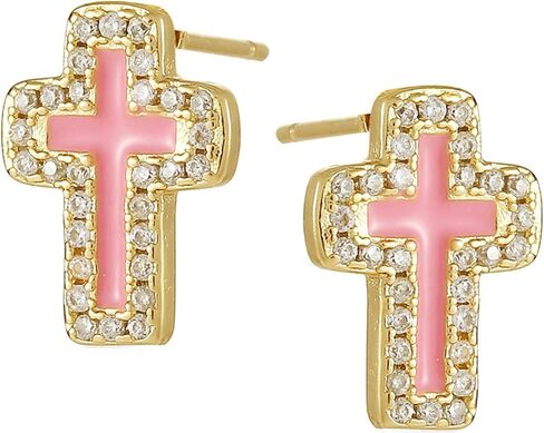 Sterling Silver Cross Stud Earrings for Women Cubic Zirconia Cross Stud Earrings for Girls Rhinestone Cross Earrings for Women in Saudi Arabia