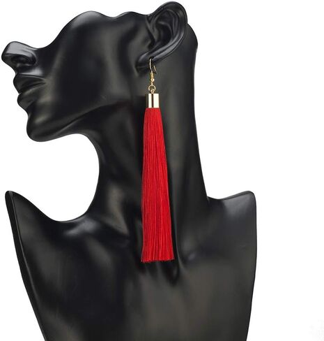 Charm Girls Long Tassel Drop Earrings Handmade Bohemia Tassel Earrings for Women in Saudi Arabia