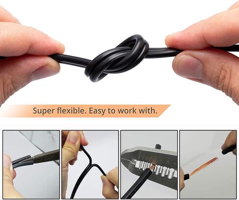 14/2 Low Voltage Landscape Wire, 14 Gauge Wire 2 Conductor 100 Feet, Low Voltage Wire, Outdoor Direct Burial Electrical Wire, Copper Wire in Kuwait