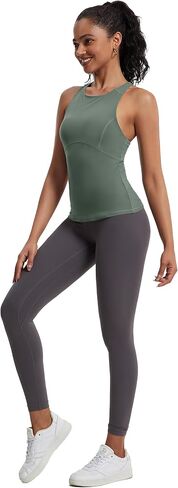 MathCat Womens Cross Back Workout Tank Tops-with Built in Bra, High Neck Athletic Yoga Gym Tank Tops in Saudi Arabia