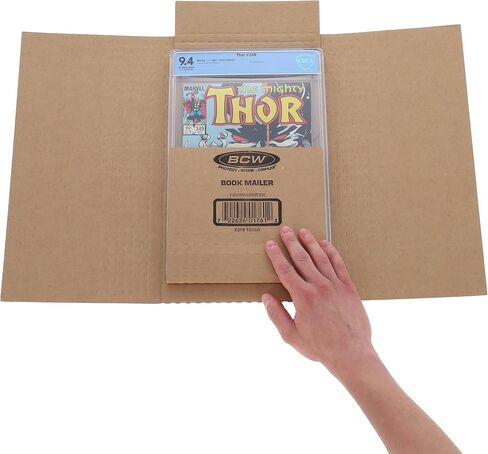 BCW Wrap Mailer Comic Shipping Boxes - 5ct | Holds 15 Comics, 3 CGC Graded Comics, 8 Magazines | Perfect Fit Mailing Boxes for Shipping Comics, Books, Magazines, Literature Mailers | Assembly Required in Saudi Arabia