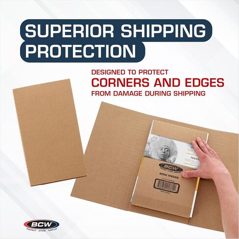 BCW Wrap Mailer Comic Shipping Boxes - 5ct | Holds 15 Comics, 3 CGC Graded Comics, 8 Magazines | Perfect Fit Mailing Boxes for Shipping Comics, Books, Magazines, Literature Mailers | Assembly Required in Saudi Arabia