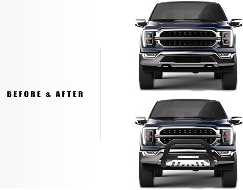Armordillo 8716410 AR Series Aluminum Bull Bar with LED Light Bar - Matte Black with Aluminum Skid Plate Fits 2009-2018 Dodge Ram 1500/2019-2022 Classic in Saudi Arabia
