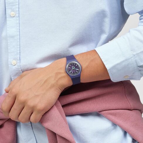 Swatch Unisex Casual Purple Watch Bio-sourced Quartz Photonic Purple in Saudi Arabia