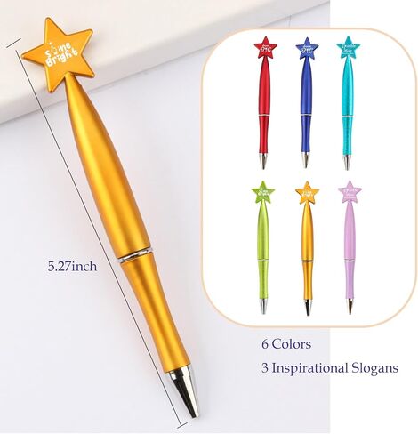 60 Pcs Sparkle More Star Students of the Week Inspirational Pens Dream it Bigger Shine Bright Motivational Gifts Awards Class of 2024 Gifts Graduation Goodies in Saudi Arabia