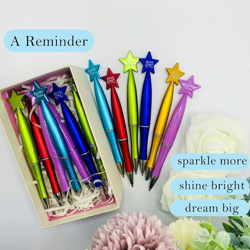 60 Pcs Sparkle More Star Students of the Week Inspirational Pens Dream it Bigger Shine Bright Motivational Gifts Awards Class of 2024 Gifts Graduation Goodies in Saudi Arabia