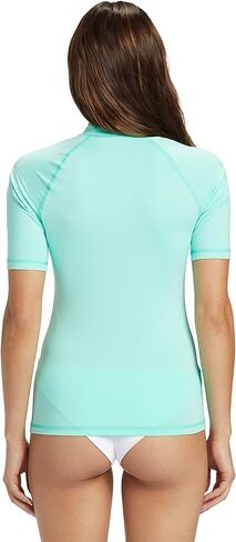 Roxy Women's Standard Whole Hearted Short Sleeve Rashguard, Opal 242 Exc in Saudi Arabia
