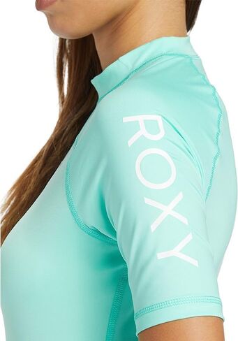 Roxy Women's Standard Whole Hearted Short Sleeve Rashguard, Opal 242 Exc in Saudi Arabia