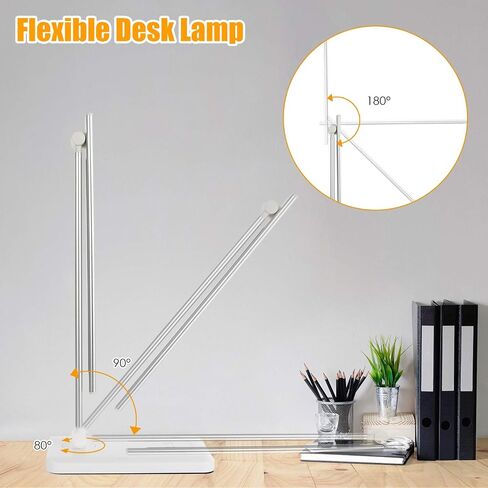 LED Desk Lamp, Eye-Caring Dimmable Table Lamps, Portable Office Lamp with USB Charging Port, 5 Lighting Modes, Timer Function, Touch Sensitive Control for Reading, Study, Working in Saudi Arabia