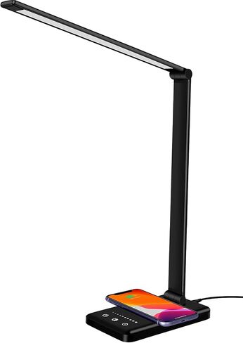 LED Desk Lamp, Eye-Caring Dimmable Table Lamps, Portable Office Lamp with USB Charging Port, 5 Lighting Modes, Timer Function, Touch Sensitive Control for Reading, Study, Working in Saudi Arabia