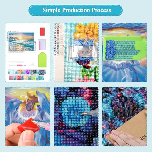 Lxmsja Beach Ocean Diamond Art Painting Kits for Adults, 5D DIY Full Drill Round Gems Arts and Crafts, Diamond Art Sunset for Gifts Leisure Wall Decoration 12X16inch in Saudi Arabia