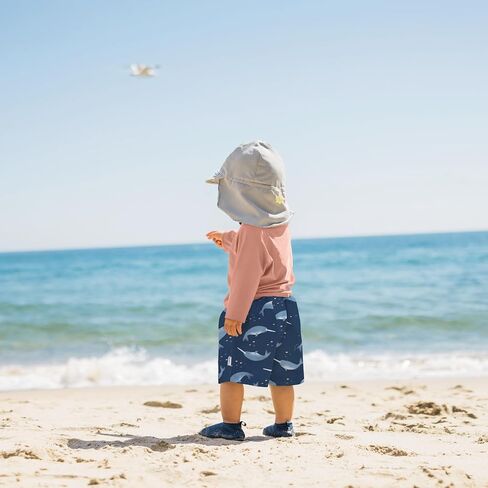 Eco Swim Trunks with Built-in Swim Diaper - Coral Dino - 3T in Saudi Arabia