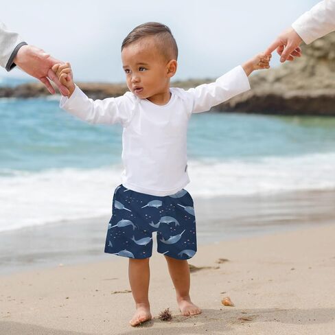 Eco Swim Trunks with Built-in Swim Diaper - Coral Dino - 3T in Saudi Arabia