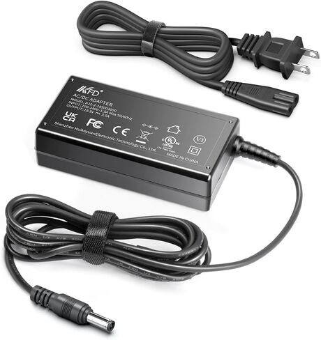 محول تيار متردد/تيار مستمر 18 فولت من KFD متوافق مع Thrustmaster T300 RS T300RS T248 T128-X T128 T128X T248 T248X T248-X عجلة السباق والدواسات المغناطيسية 4469027 6495643 4169097 + شاحن بطارية سلك إمداد الطاقة 18 فولت in Saudi Arabia