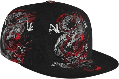 Men Baseball Cap Adjustable Cap Flat Brim Summer Fashion Hat Dragon Cap for Women Men in Saudi Arabia