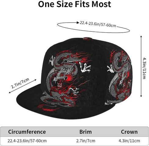 Men Baseball Cap Adjustable Cap Flat Brim Summer Fashion Hat Dragon Cap for Women Men in Saudi Arabia