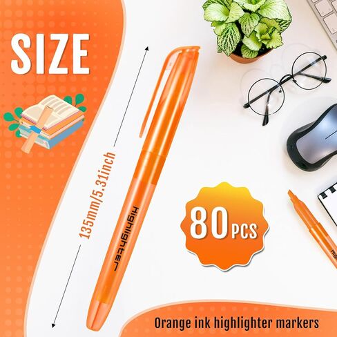 80 قطعة من أقلام التحديد من فولمون، برأس إزميل، ألوان زاهية، أقلام تحديد سريعة الجفاف للبالغين والأطفال، تسليط الضوء في مكتب المدرسة المنزلية (أخضر) in Saudi Arabia