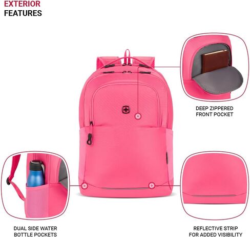 حقيبة ظهر للكمبيوتر المحمول سويس جير أورينيشن، وردي، 17 بوصة × 12 بوصة × 6 بوصة in Kuwait