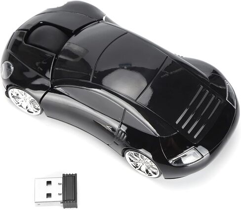 ماوس على شكل سيارة من GOWENIC، ماوس ضوئي 2.4 جيجا مع جهاز استقبال USB، 3 أزرار 800 إلى 1600 نقطة في البوصة ماوس لاسلكي للكمبيوتر الشخصي والكمبيوتر المحمول والكمبيوتر اللوحي (وردي) in Kuwait