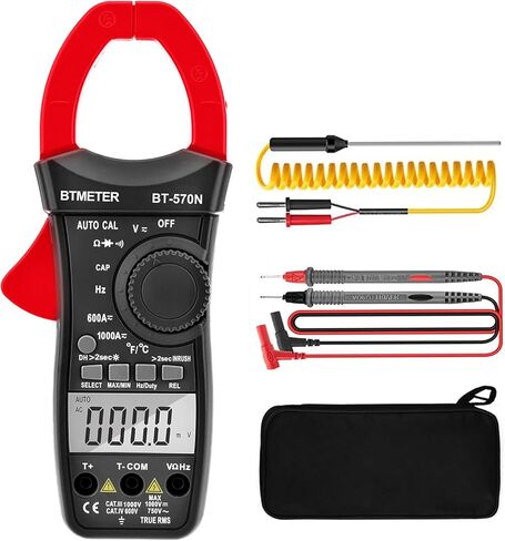 جهاز قياس التيار المتعدد من Inrush، BTMETER BT-570N TRMS 5999 عرض المشبك على مقياس أمبير لاختبار درجة حرارة الجهد الكهربائي AC/DC in Kuwait