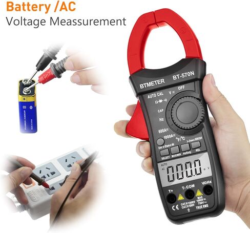 جهاز قياس التيار المتعدد من Inrush، BTMETER BT-570N TRMS 5999 عرض المشبك على مقياس أمبير لاختبار درجة حرارة الجهد الكهربائي AC/DC in Kuwait