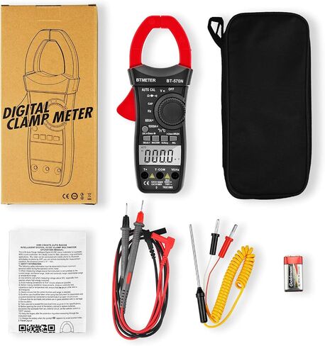 جهاز قياس التيار المتعدد من Inrush، BTMETER BT-570N TRMS 5999 عرض المشبك على مقياس أمبير لاختبار درجة حرارة الجهد الكهربائي AC/DC in Kuwait