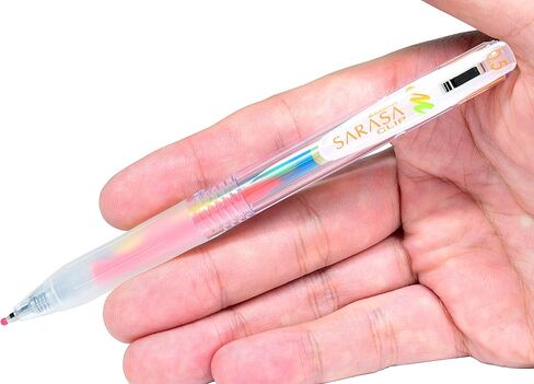 Zebra Sarasa Clip 0.3 Retractable Gel Ink Pen, Rubber Grip, 0.3 mm, 20 Color Ink, Sticky Notes Value Set in Saudi Arabia