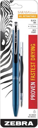 Zebra Sarasa Grand Gel, 0.7mm, Black Ink, Med Point, Lite Blue Barrel #45301 in Saudi Arabia
