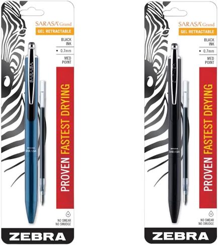 Zebra Sarasa Grand Gel, 0.7mm, Black Ink, Med Point, Lite Blue Barrel #45301 in Saudi Arabia