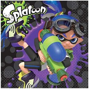 Splatoon Design Beverage Napkins-16pc