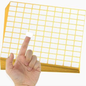 Pack of 4950, 45 Sheet White Rectangle Labels Small Blank Stickers Self Adhesive Writable Stickers for Office Home DIY Craft Supplies 0.5 x 0.75 Inch