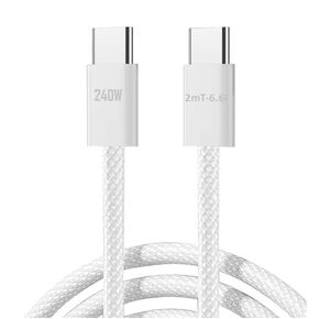 ilkdağ 240W Type-c to Type-c USB-c Cable 6.6 ft Cable Fast Charging Braided Cable 2mt for İphone 15 /PRO/Plus/MAX Compatible s23/S24 Ultra MacBook Pro İpad pro 240W USB-C Charge Cable 2 M