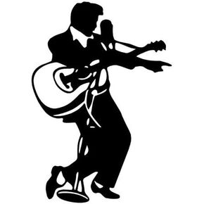 Elvis Singing Decal Sticker - Peel and Stick Sticker Graphic - - Auto, Wall, Laptop, Cell, Truck Sticker for Windows, Cars, Trucks